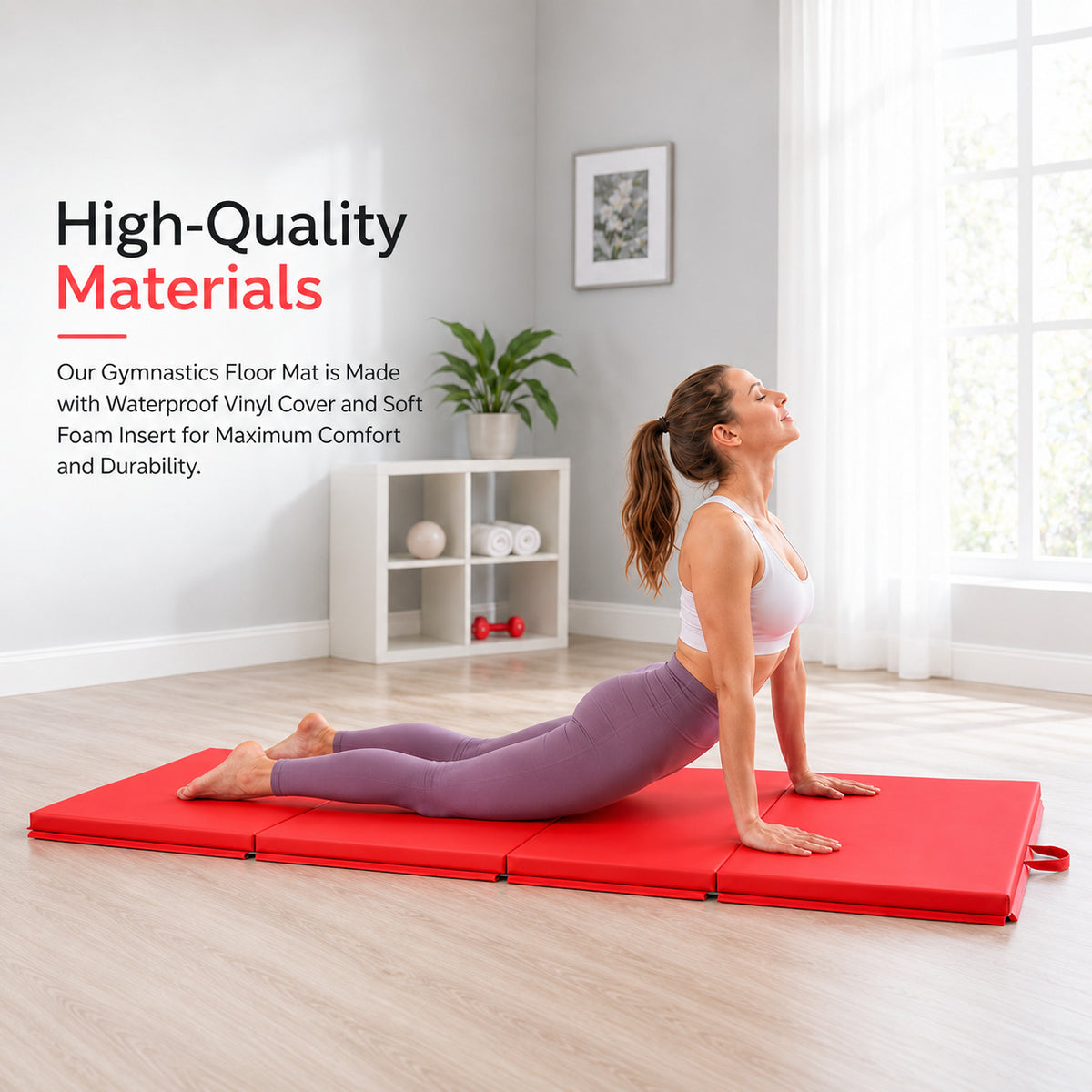 Folding Gymnastic Mat - Red