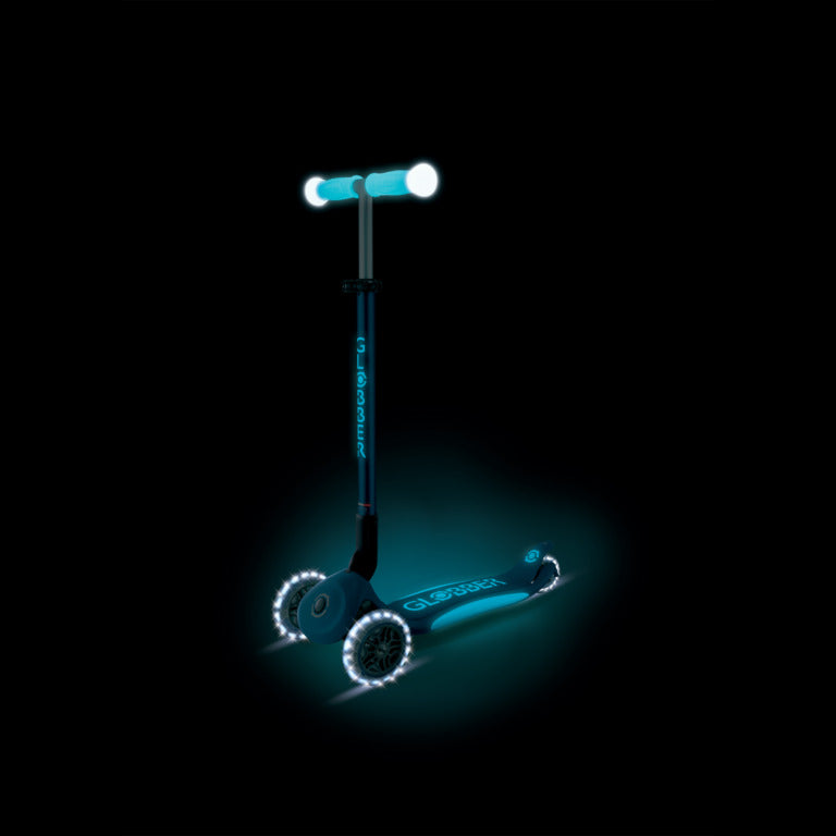 GLOBBER ELITE LIGHTS GLOW SCOOTER - PATROL BLUE