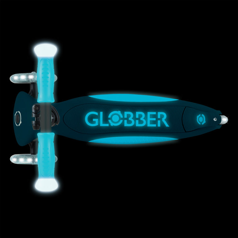 GLOBBER ELITE LIGHTS GLOW SCOOTER - PATROL BLUE