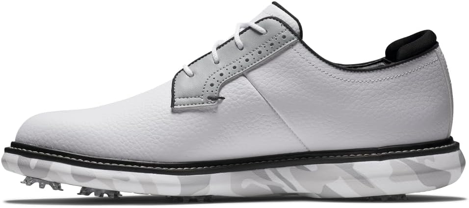 FootJoy Traditions Blucher Men's Golf Shoe - White/Grey Camo