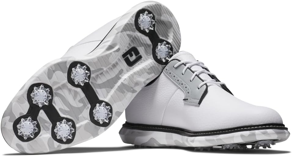 FootJoy Traditions Blucher Men's Golf Shoe - White/Grey Camo