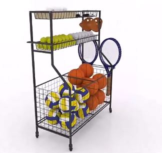 Multipurpose Sports Rack with Wheels