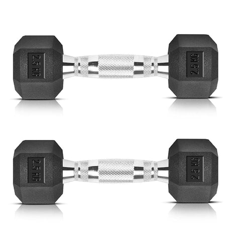 HEX Rubber Dumbbells