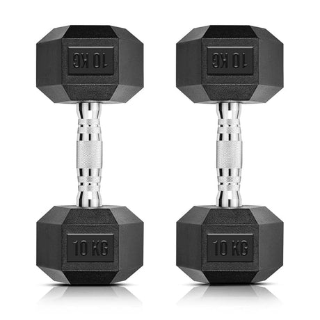 HEX Rubber Dumbbells