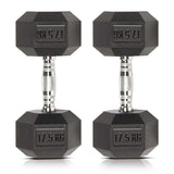 HEX Rubber Dumbbells