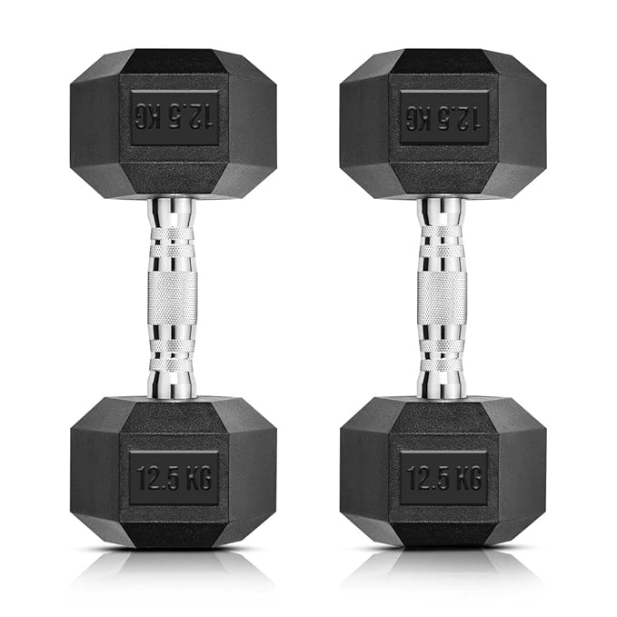 HEX Rubber Dumbbells