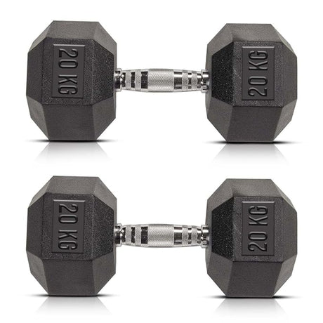 HEX Rubber Dumbbells