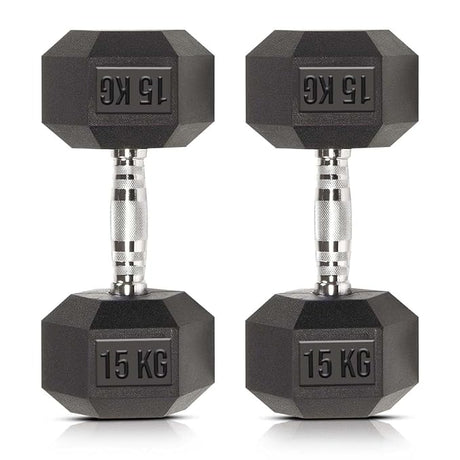 HEX Rubber Dumbbells