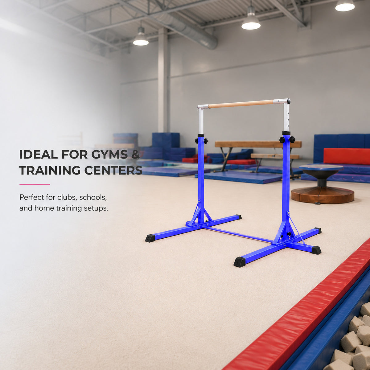 Simple Training Horizontal Bar - Blue