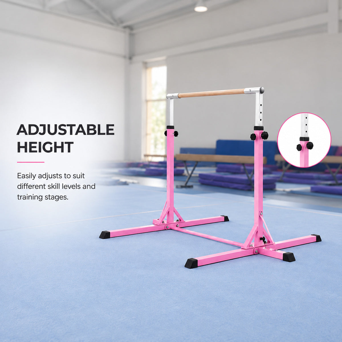 Simple Training Horizontal Bar - Pink