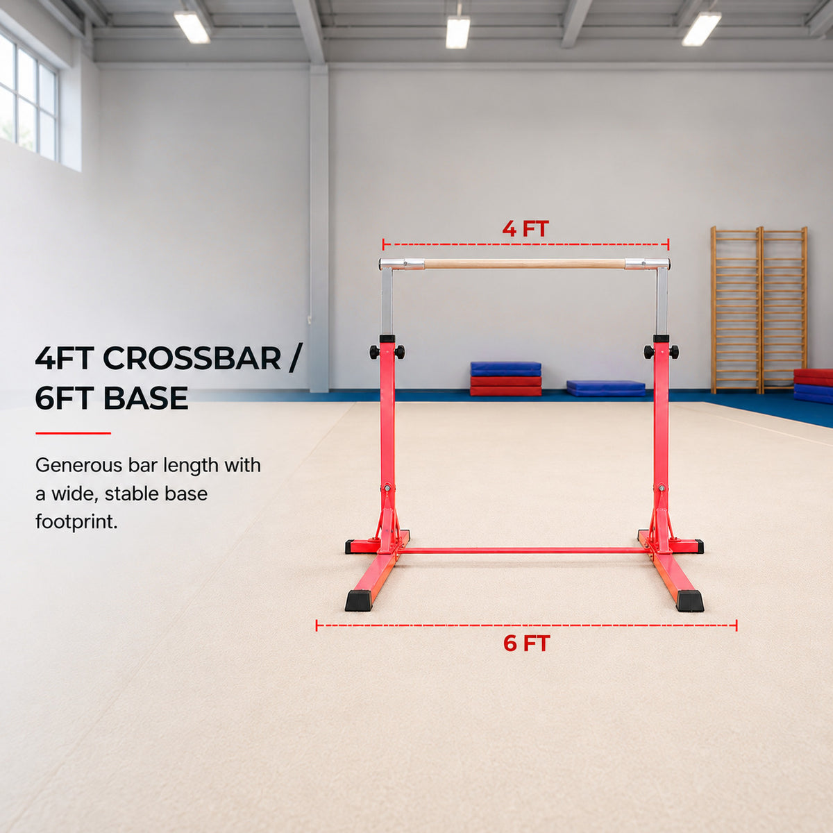 Simple Training Horizontal Bar - Red
