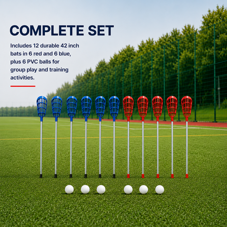 Lacrosse Hockey Set 42" (12 Bats , 6 balls)