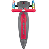 GLOBBER PRIMO FOLDABLE LIGHTS SCOOTER - RED/GREY