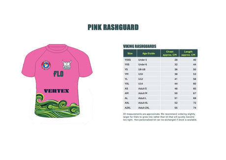 Vikings OG Wave Bright Pink Rashie