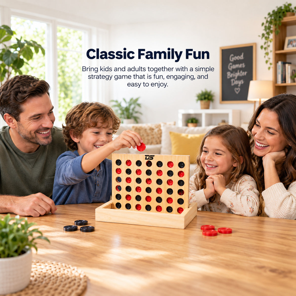 Wooden Connect 4 Game