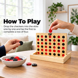 Wooden Connect 4 Game