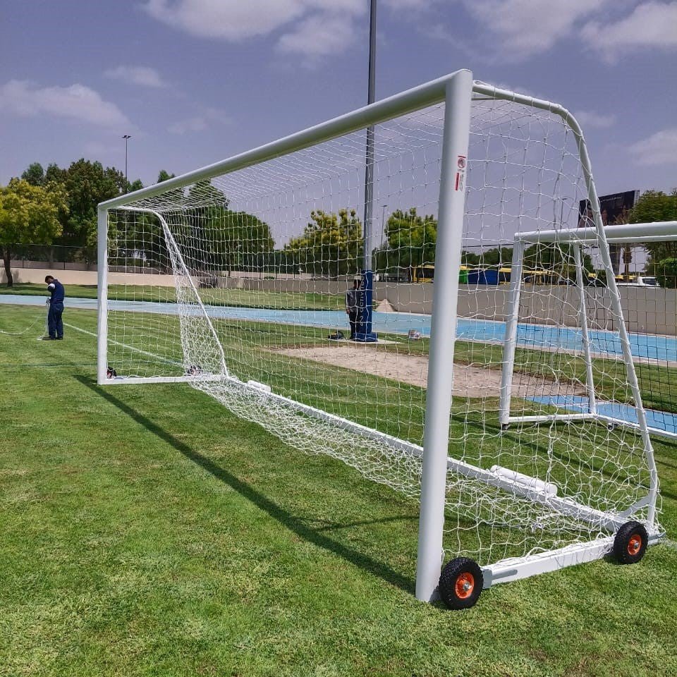 Movable aluminium soccer goal post full size UAE schools clubs - Dawson Sports