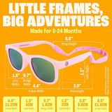Baby Sunnies - Barbie Pink Flexible Polarized Baby Sunglasses with Strap 0 - 24 Months - Sunglasses - Dawson Sports