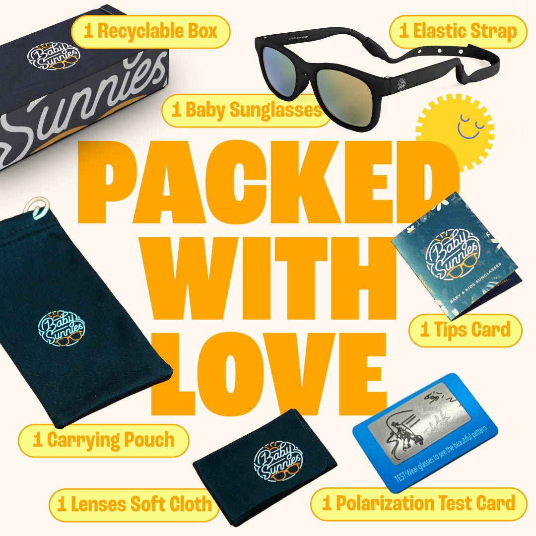 Baby Sunnies - Black Flexible Polarized Baby Sunglasses with Strap 0 - 24 Months - Sunglasses - Dawson Sports