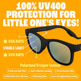 Baby Sunnies - Black Flexible Polarized Baby Sunglasses with Strap 0 - 24 Months - Sunglasses - Dawson Sports
