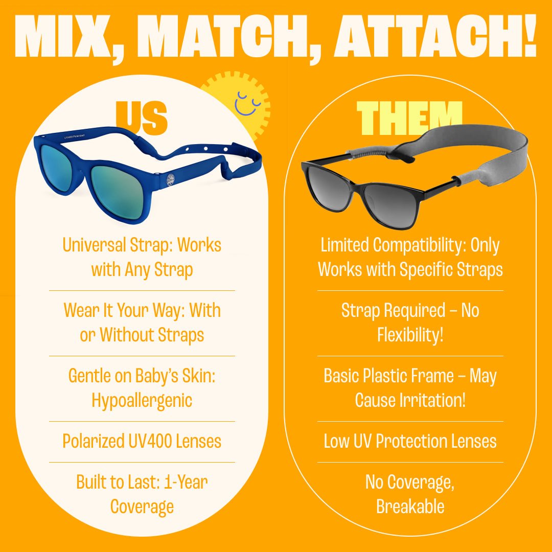 Baby Sunnies - Navy Blue Flexible Polarized Baby Sunglasses with Strap 0 - 24 Months - Sunglasses - Dawson Sports