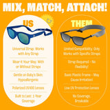 Baby Sunnies - Navy Blue Flexible Polarized Baby Sunglasses with Strap 0 - 24 Months - Sunglasses - Dawson Sports