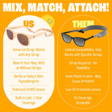 Baby Sunnies - Peach Flexible Polarized Baby Sunglasses with Strap 0 - 24 Months - Sunglasses - Dawson Sports