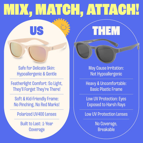 Baby Sunnies - Peach Polarized Kids Sunglasses 3 - 8 Years - Sunglasses - Dawson Sports