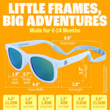 Baby Sunnies - Sky Blue Flexible Polarized Baby Sunglasses with Strap 0 - 24 Months - Sunglasses - Dawson Sports