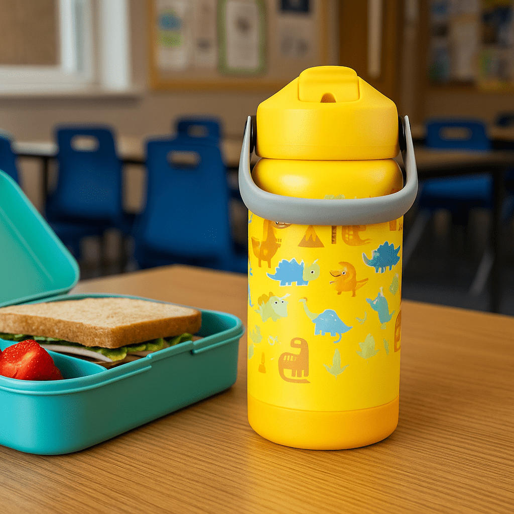 Beige Dinosaur 2.0 Bottle with Handle - 12oz / 350ml - Water Bottles - Dawson Sports