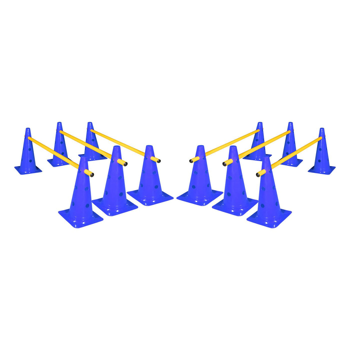 Cone Hurdle Set - 15" (12 Cones, 6 Poles) - Hurdles - Dawson Sports