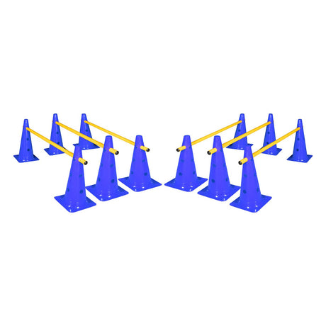 Cone Hurdle Set - 15" (12 Cones, 6 Poles) - Hurdles - Dawson Sports