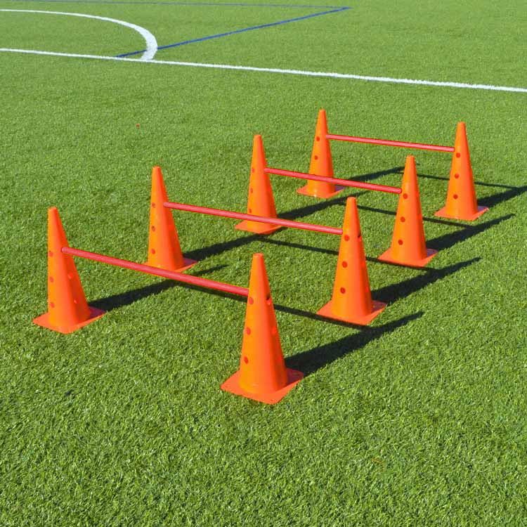 Cone Hurdle Set - 15" (12 Cones, 6 Poles) - Hurdles - Dawson Sports