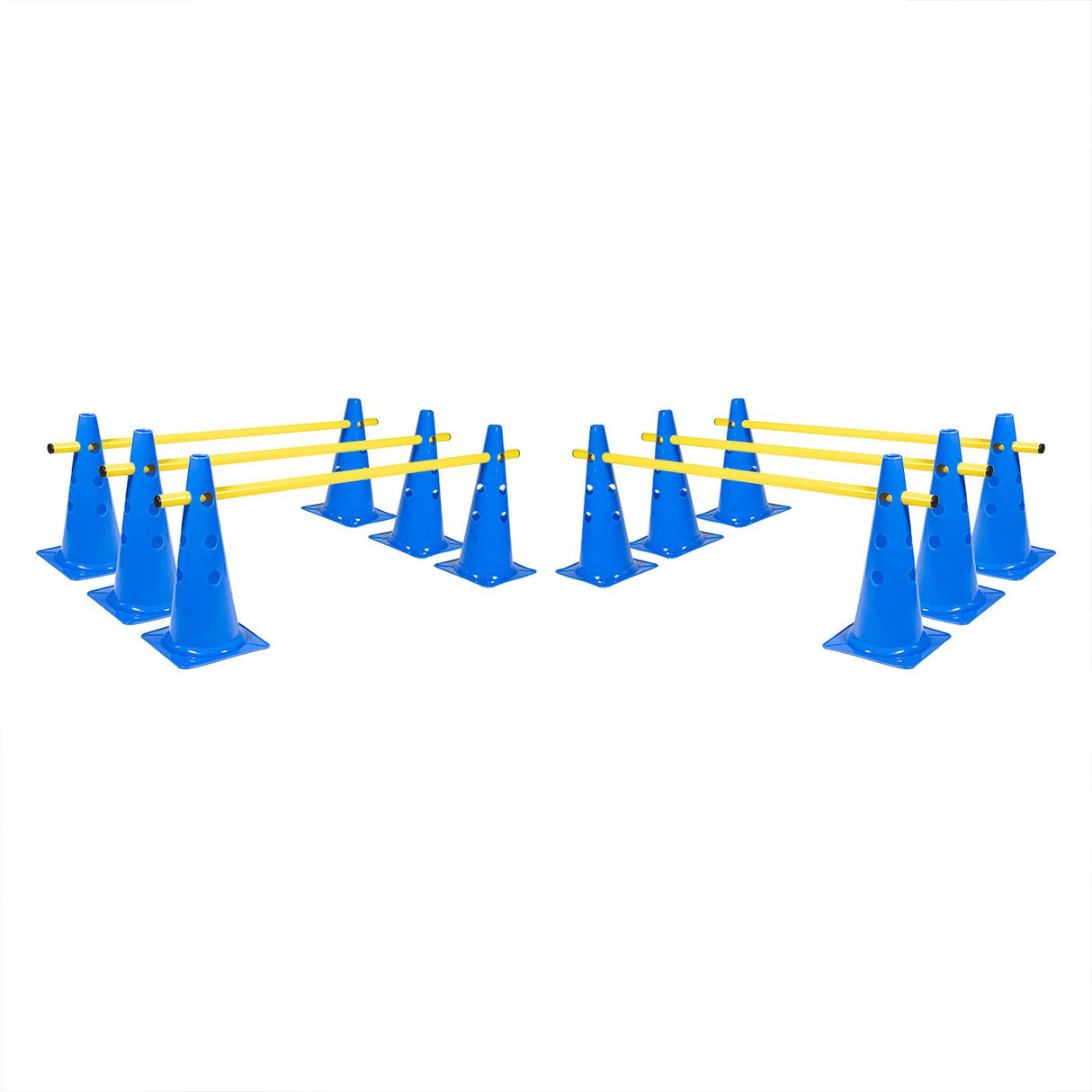 Cone Hurdle Set - 15" (12 Cones, 6 Poles) - Hurdles - Dawson Sports