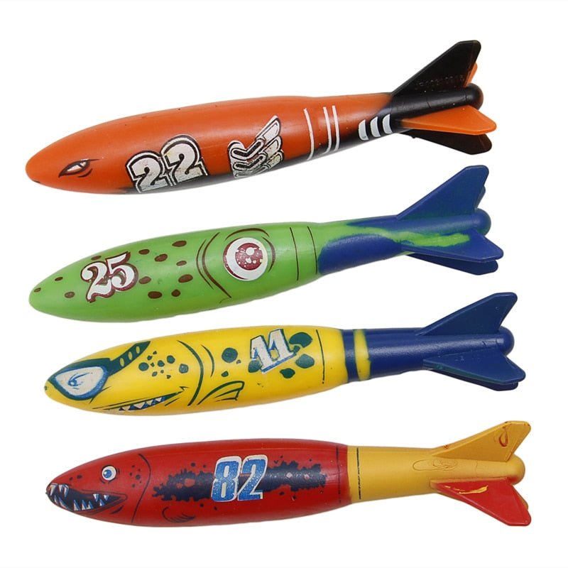 Dive Torpedoes (Set of 4) - Beach & Pool Toys - Dawson Sports