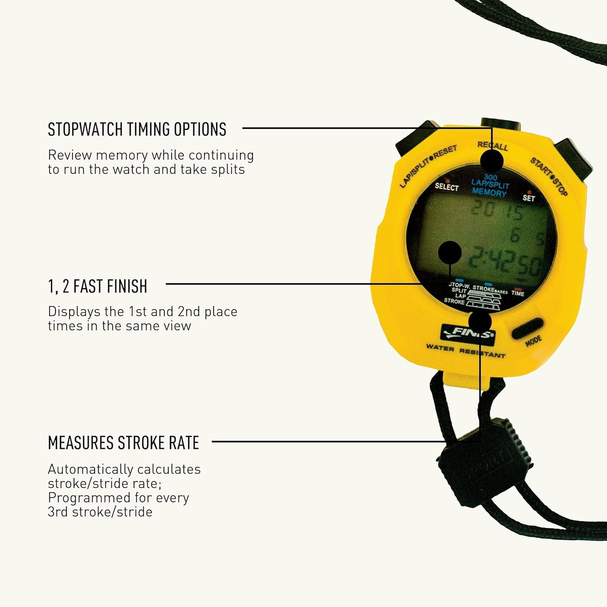 Finis 3X300M Stopwatch - Stopwatch - Dawson Sports