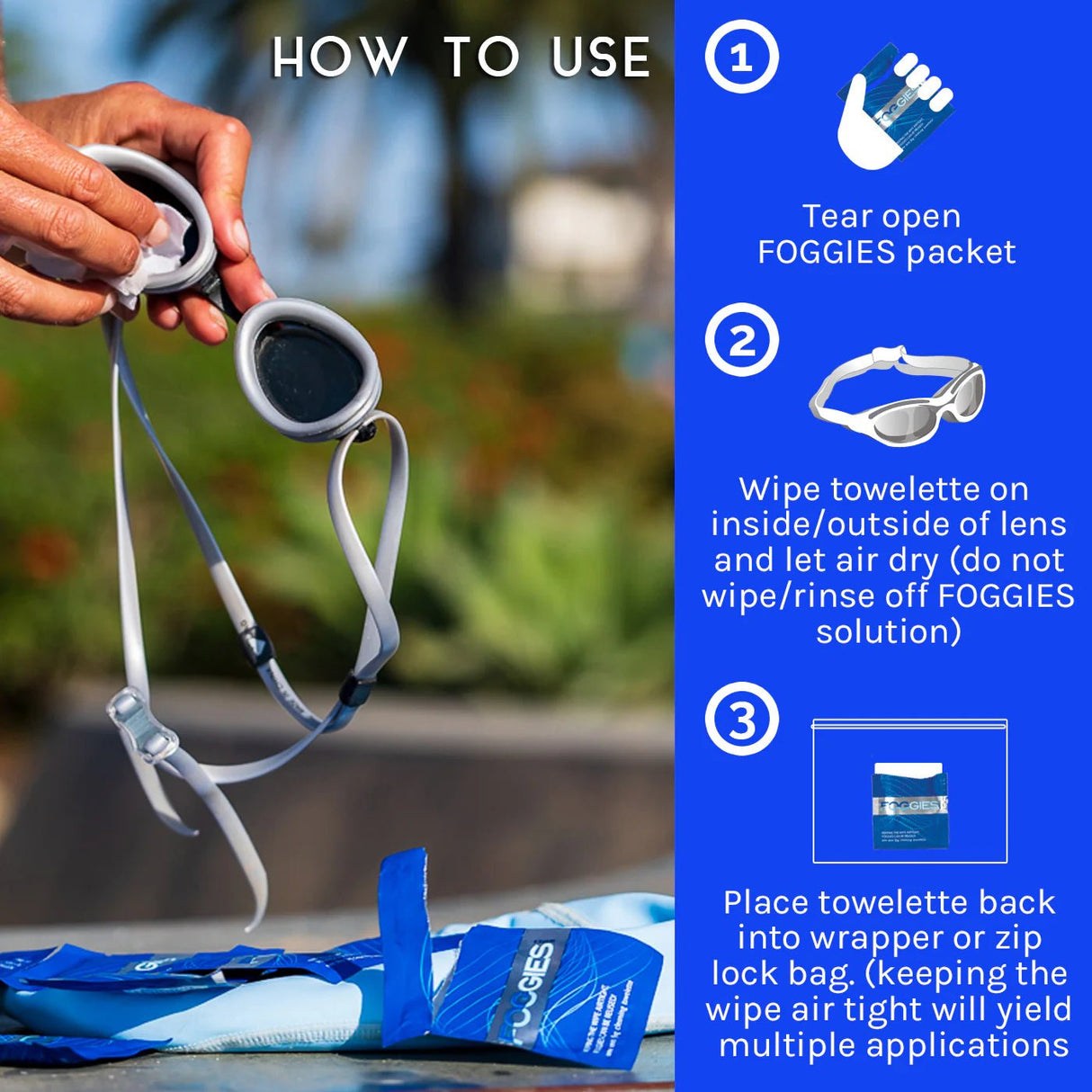 FOGGIES - WIPES EU 6 - PACK - Swim Goggles - Dawson Sports