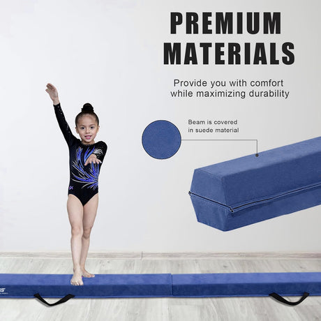 Folding Balance Beam Blue - Bars & Balance Beams - Dawson Sports