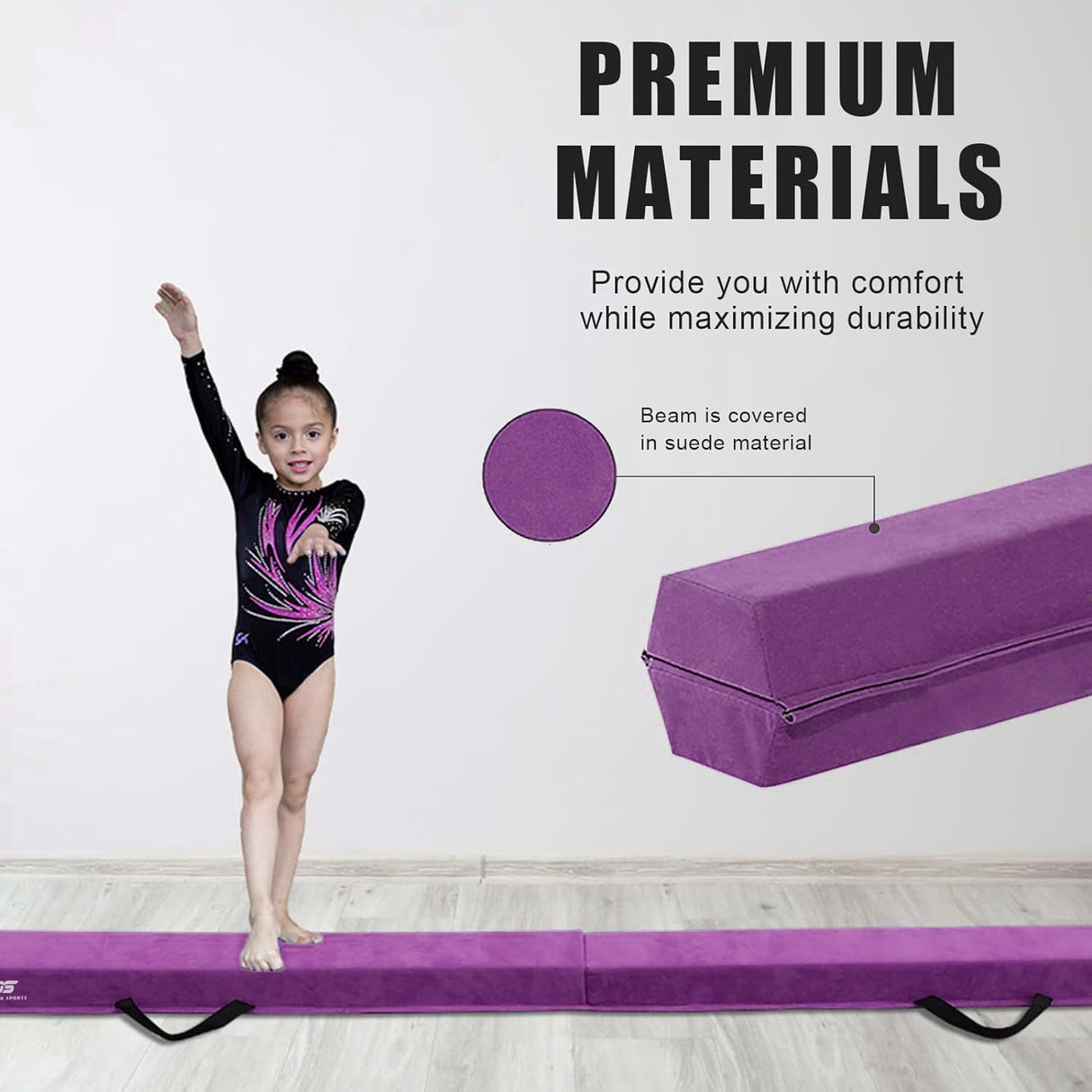 Folding Balance Beam Purple - Bars & Balance Beams - Dawson Sports