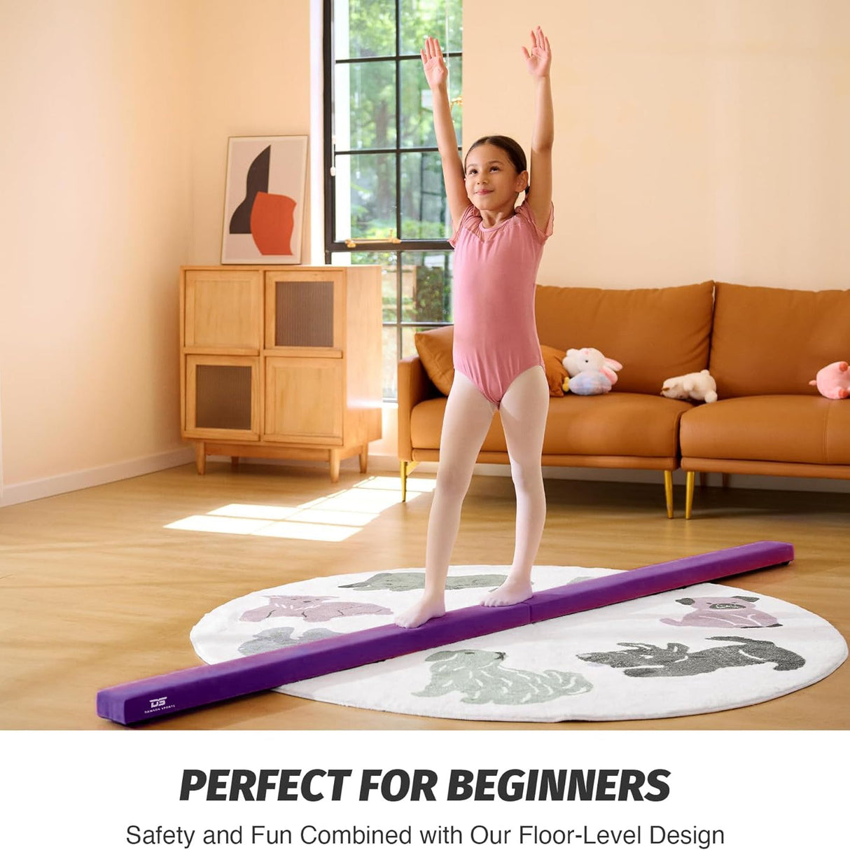 Folding Balance Beam Purple - Bars & Balance Beams - Dawson Sports