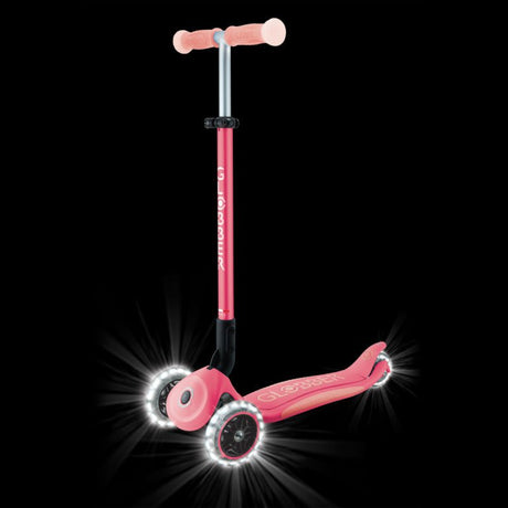 GLOBBER ELITE LIGHTS GLOW SCOOTER - PINK - Riding Scooters - Dawson Sports