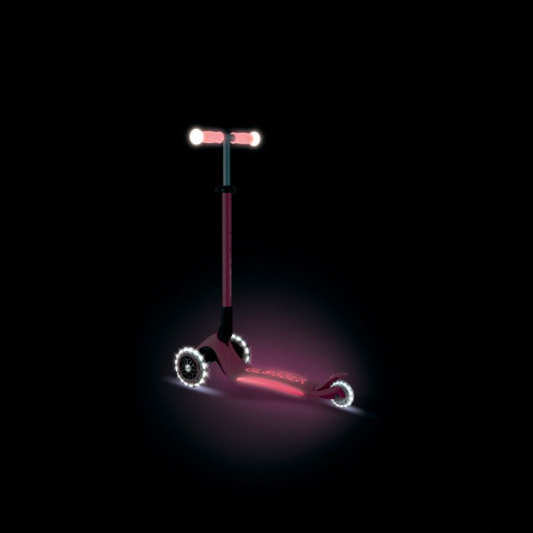 GLOBBER ELITE LIGHTS GLOW SCOOTER - PINK - Riding Scooters - Dawson Sports