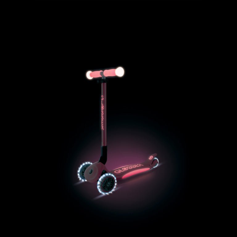 GLOBBER ELITE LIGHTS GLOW SCOOTER - PINK - Riding Scooters - Dawson Sports
