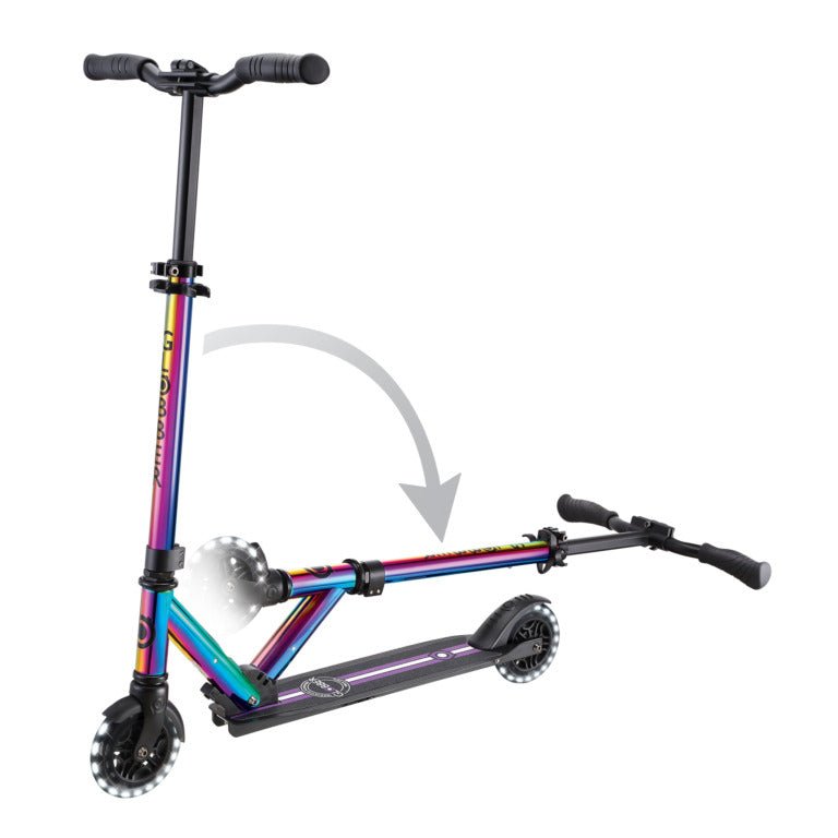 GLOBBER FLOW ELEMENT LIGHTS SCOOTER - NEO CHROME - Riding Scooters - Dawson Sports