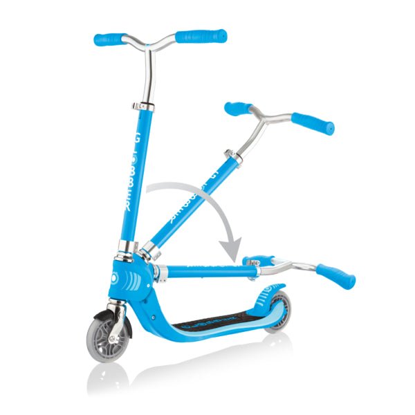 GLOBBER FLOW FOLDABLE 125 SCOOTER - SKY BLUE - Riding Scooters - Dawson Sports