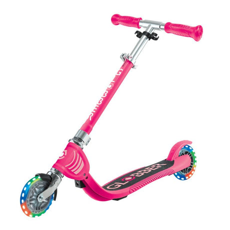 GLOBBER FLOW FOLDABLE JUNIOR LIGHTS - FUCHSIA - Riding Scooters - Dawson Sports