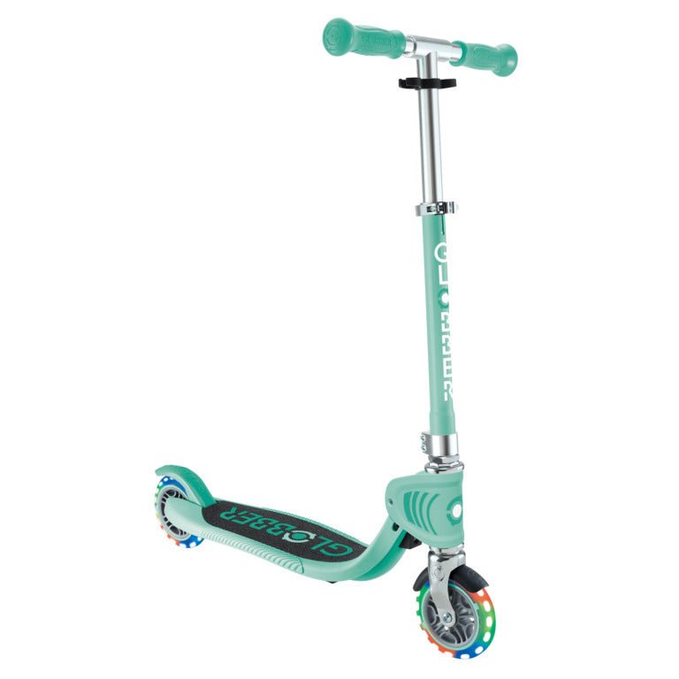 GLOBBER FLOW FOLDABLE JUNIOR LIGHTS - MINT - Riding Scooters - Dawson Sports