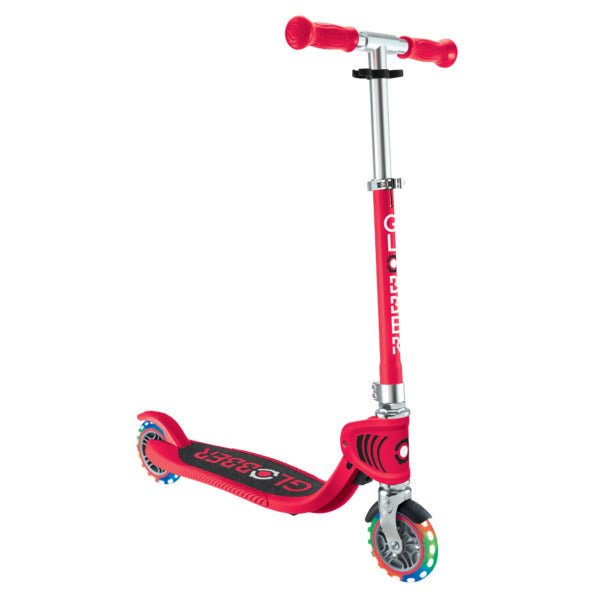 GLOBBER FLOW FOLDABLE JUNIOR LIGHTS - RED - Riding Scooters - Dawson Sports