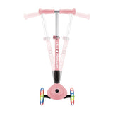 GLOBBER JUNIOR FOLDABLE LIGHTS SCOOTER - PASTEL PINK - Riding Scooters - Dawson Sports