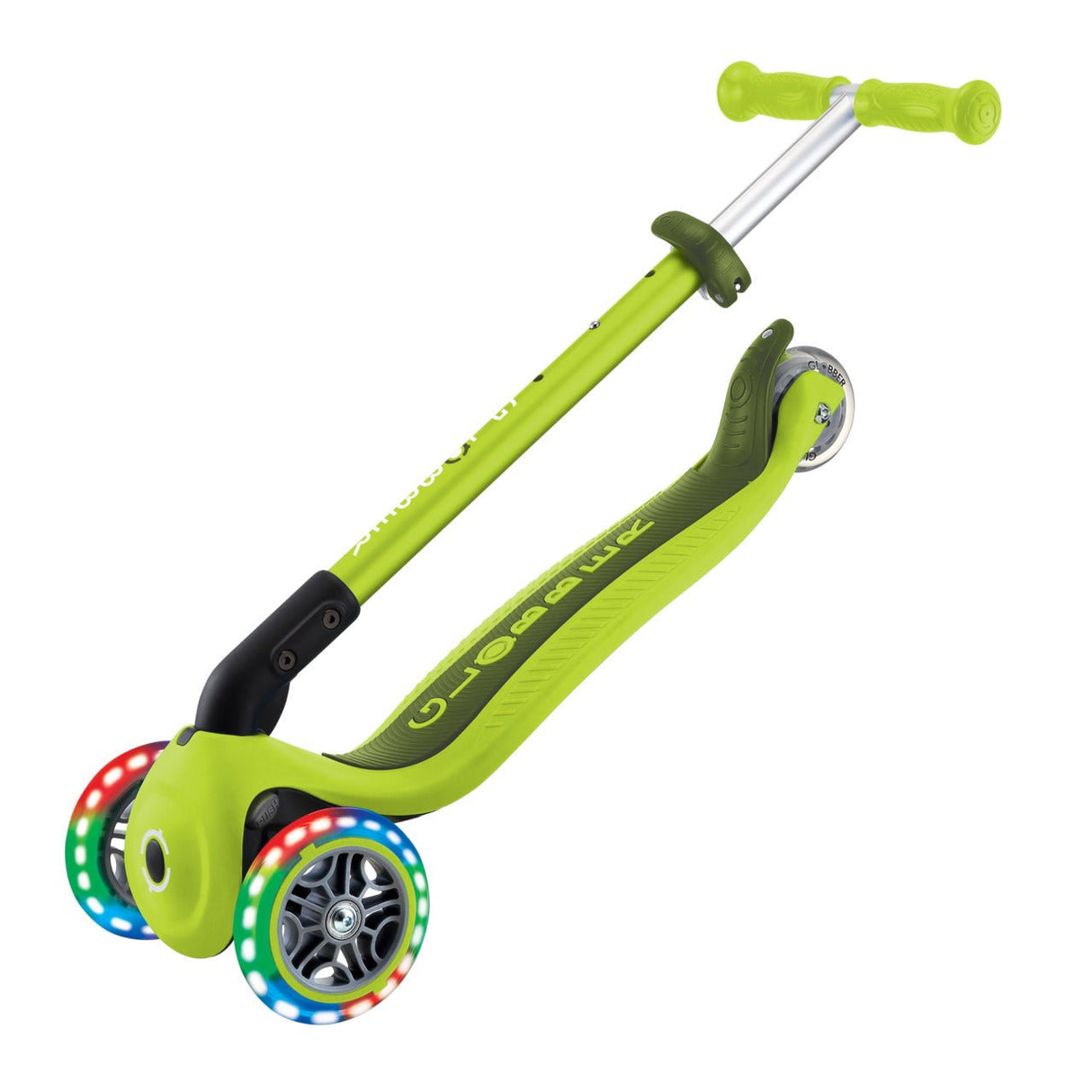 GLOBBER PRIMO FOLDABLE LIGHTS - LIME GREEN - Riding Scooters - Dawson Sports